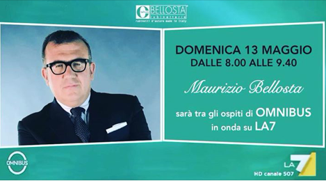 Maurizio Bellosta ospite di Omnibus (La7) domenica 13 maggio