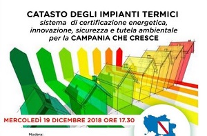 Ad Avellino la presentazione del Catasto Impianti Termici della Campania